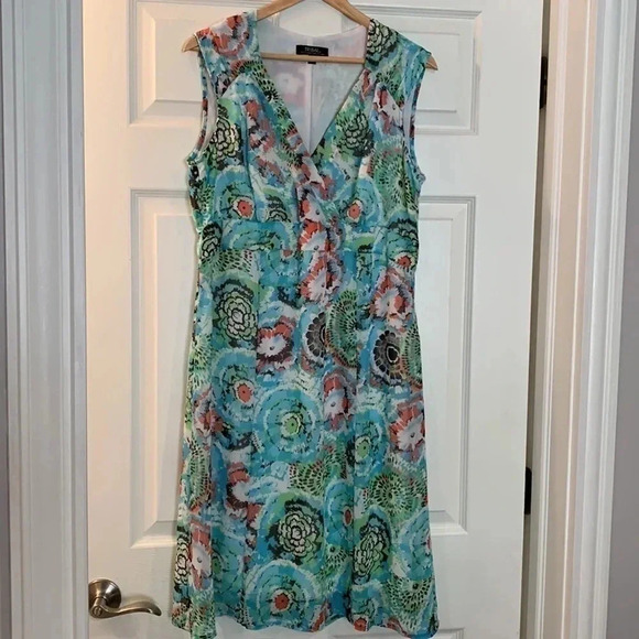 Tribal Multicolor Floral Midi Dress - Picture 1 of 10